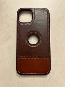 Brown Leather iPhone 14 Case