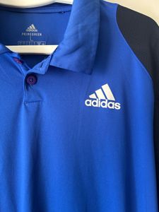 Adidas Blue &amp; Black Polo Active Shirt