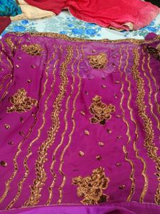 Maroon Indian Top w/ Gold Detail