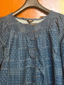 Roadster Blue Blouson Top