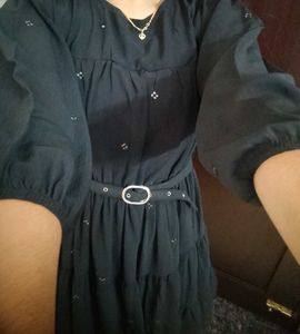 📸charcoal-black midi dress🖤⚡