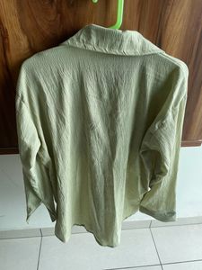 Oversized Pastel Green Shirt Kdrama Inspired