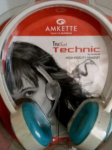 New Working Headphones Blue And White