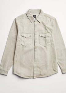 Zara Distressed Denim Shirt