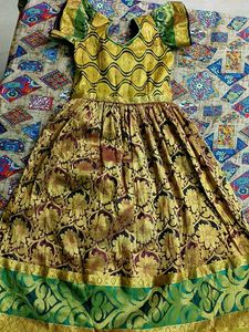 Beautifully Stitched Frock From Pattu Saree