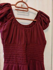 Cute Maroon Dress