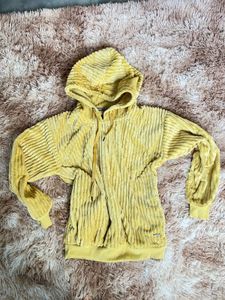 Corduroy Yellow Hoodie