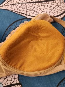 Lace Detail Beige Bra