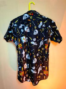 &#34;Midnight Mischief&#34; Halloween-Themed Printed Shirt
