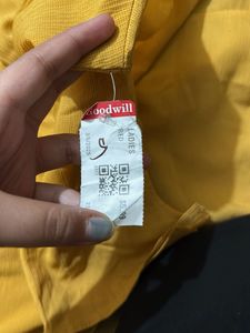 Mustard Tie-up Mini Dress