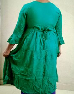 Pure Cotton umbrella cut Kurta with Butterfly and