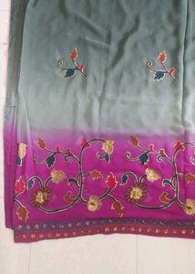 Beautiful saree With Heavy Embroidery