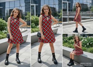 Red Plaid Fit &amp; Flare Dress