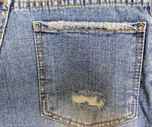 Distressed Denim High-Waisted Shorts
