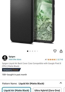 Spigen Google Pixel 8 Back Cover - Black