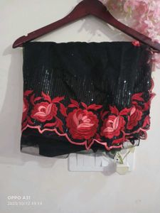 beautiful saree with Embroidery and sequins