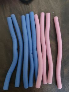 Set Of 9 Foam Rollers + Hair Ties Combo
