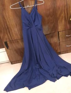 Navy Blue Partywear Maxi Dress