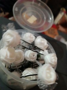 White Flower Judaa Pins
