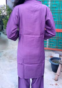 Women&#39;s Purple Embroidered Co-ord Set.