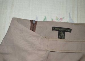 Vintage Taupe Belted Skirt