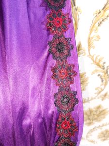 Honeymoon Night Gown - Satin Purple