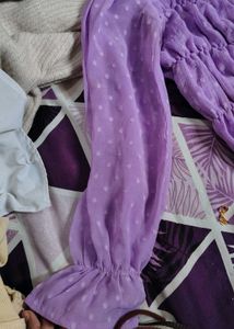 Purple Polka Dot Top