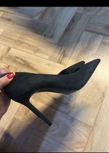 Mango Pointed-TOE SATIN FINISH STILETTO HEEL PUPMP