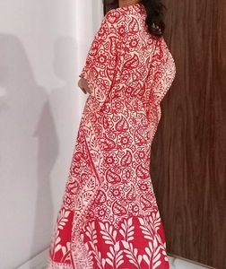 Red Printed Kaftan