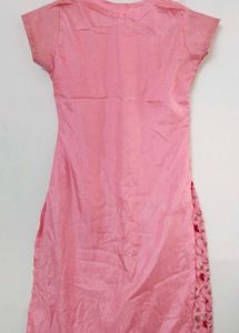 Pink Embroidered Kurti/Kurta