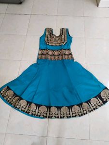 Beautiful Blue And Black Anarkali Kurta