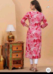 Pure Cotton Floral Print Kurti