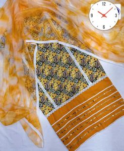 Punjabi Cotton Suits With Tye Dye Duppata