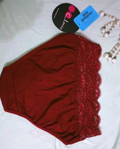 Clovia Burgundy Lace Trim Panty♥️🍒