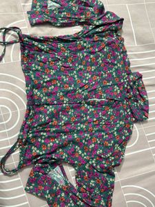Zudio Crop Floral Multicoloured Shirt