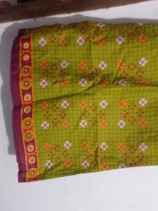 Green Churidar / Kurta With Shawl