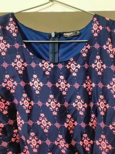 Asymmetrical Hem Print Dress