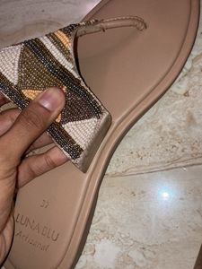 Luna Blu Festive Beaded Flats