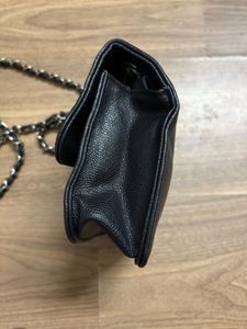Leather Black Sling Bag Small