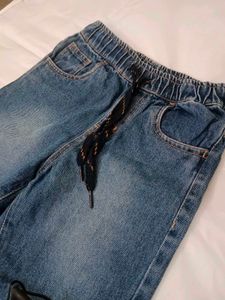 Kids&#39; Fun Monster Knee Patch Denim Joggers