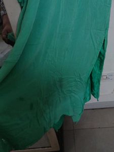 Embroidered Green Kurti