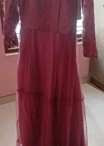 Pink Tulle Maxi Dress