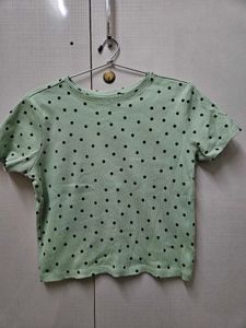 RIO - Polka-Dot Crew-Neck Top