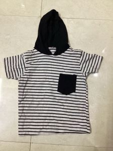 Striped Hooded Tee