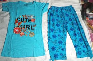 Tshirt & Half Pant Combo For Women