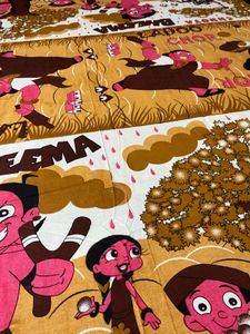 cartoon Printed double bed Bedsheet