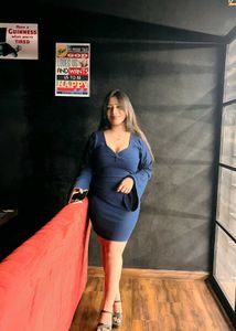 Blue Bodycon Mini Dress