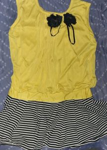 Yellow & Stripe Dress