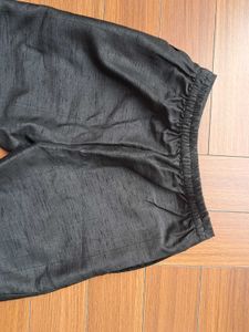 53) Black Silk Blend Pants