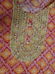 Red &amp; Orange Printed Suit